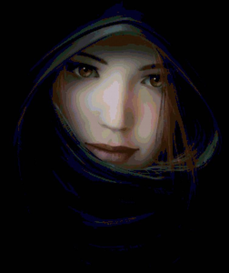 Тайна - портрет, девушка, глаза, красота женщины - предпросмотр