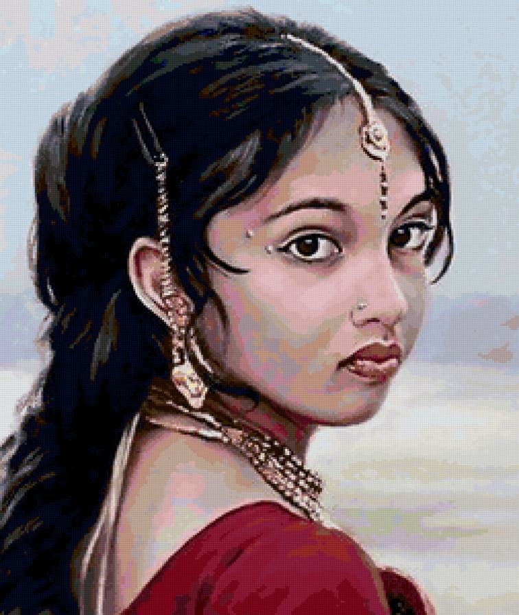 Красота женщины - карол бак, портрет, картина, красота женщины, глаза, девушка - предпросмотр