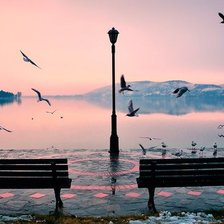 Схема вышивки «Утро на берегу»