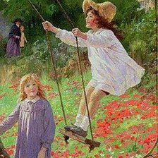 Схема вышивки «Веселые качели»