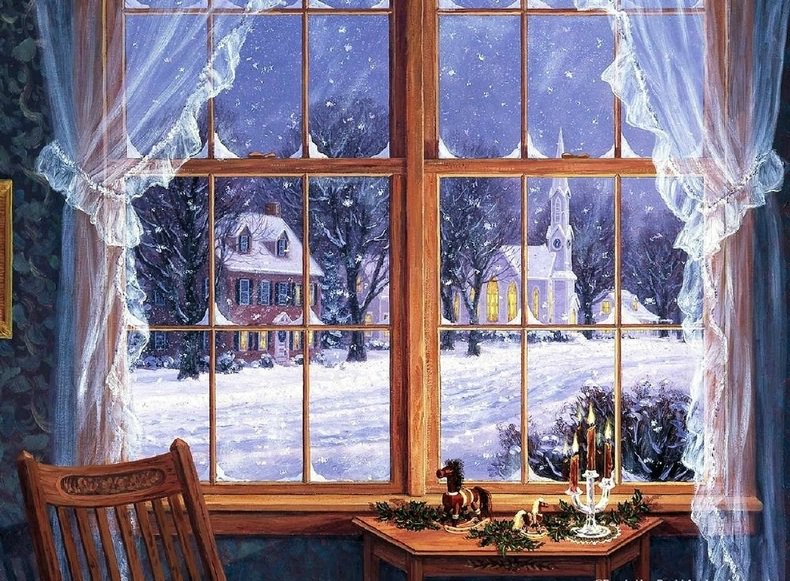 За окном - зима, окно, рождество - оригинал