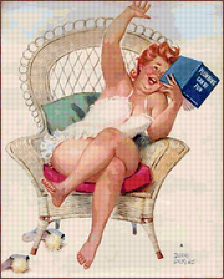 Хильда читает - толстушка, хильда - предпросмотр