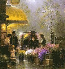 Схема вышивки «Цветочный рынок»