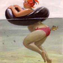 Схема вышивки «Хильда плавает»