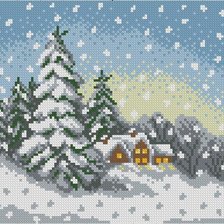 Схема вышивки «пейзаж»