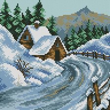 Схема вышивки «зимняя сказка»