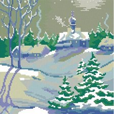 Схема вышивки «пейзаж»