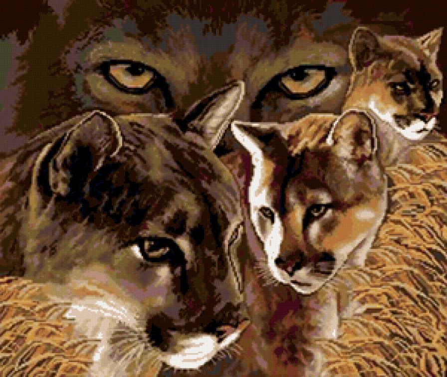 №93293 - природа, кошка, животные, искусство, живопись, картина - предпросмотр