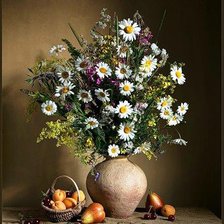 Схема вышивки «ромашки»