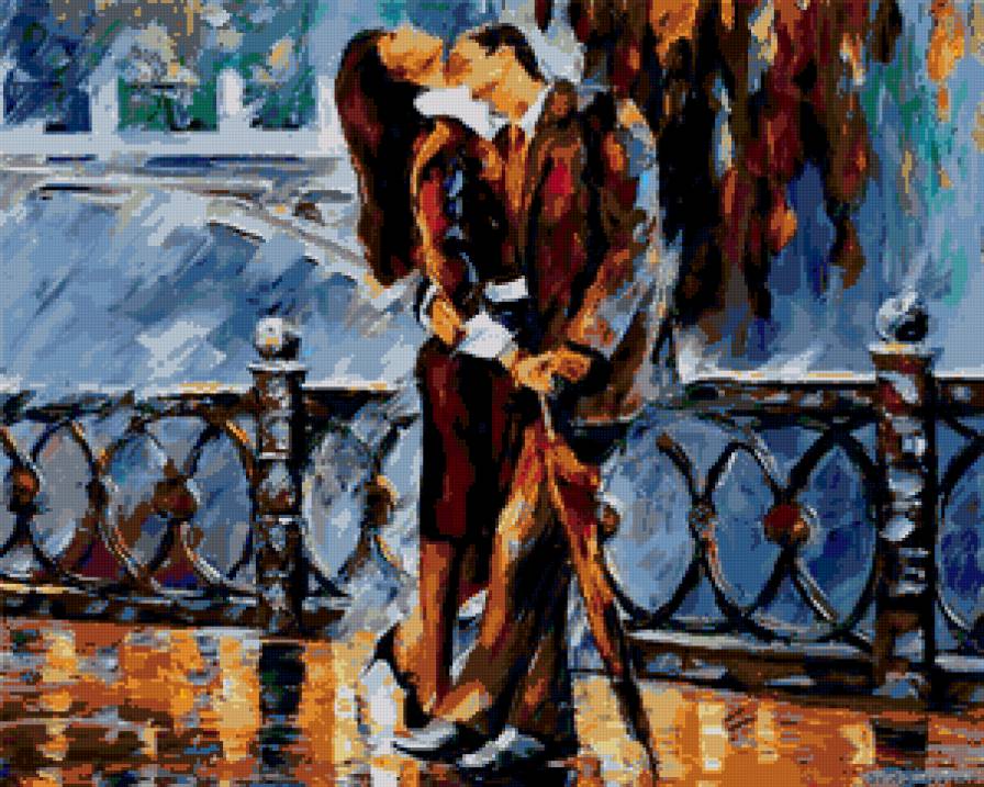 Двое - девушка, мостик, двое, пейзаж, пара, осень, люди, мужчина - предпросмотр