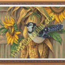 Схема вышивки «подсолнухи»