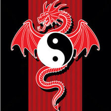 Схема вышивки «Дракон и Инь-янь»