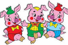 Схема вышивки «три поросенка»