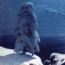 Схема вышивки «На севере диком И.И.Шишкин»