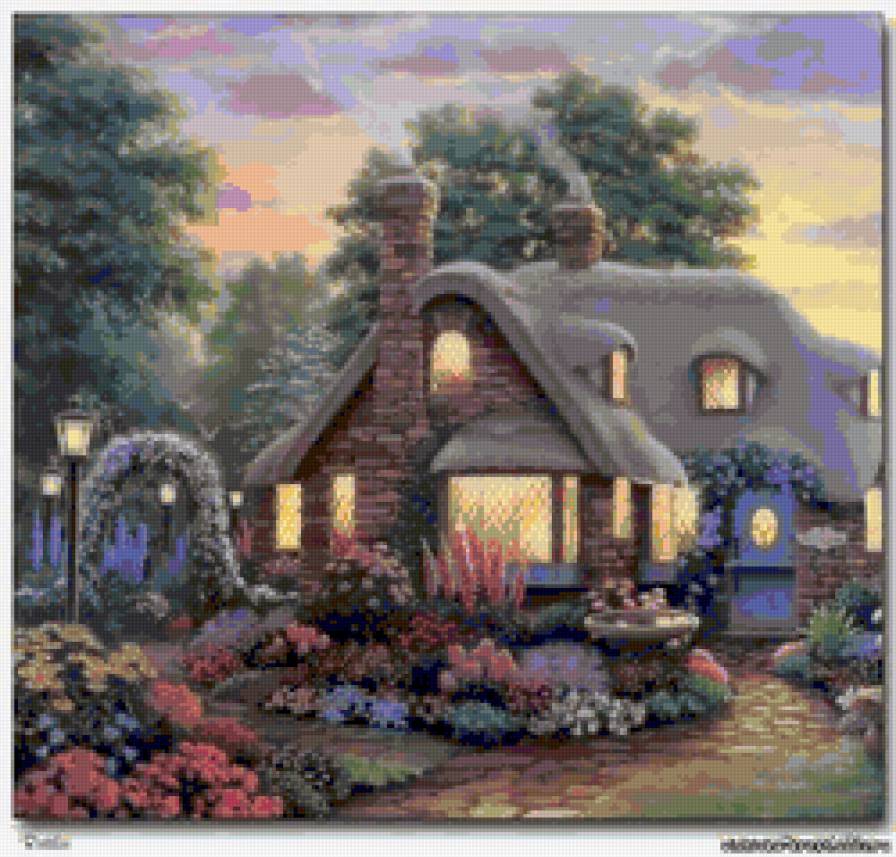 сказочный домик - дома, сказка, пейзаж - предпросмотр