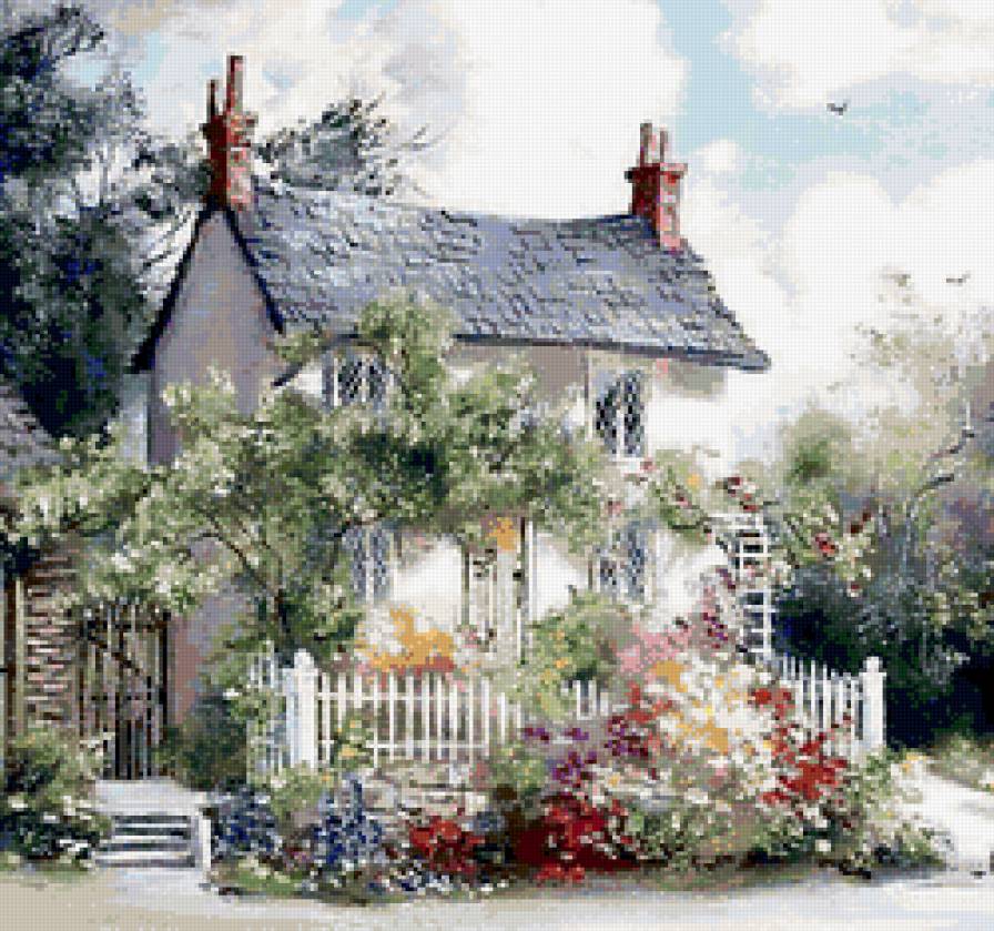 Дом в деревне - деревня, пейзаж, лето - предпросмотр