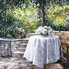 Схема вышивки «утро на даче»