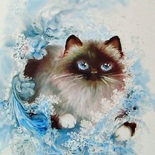 Схема вышивки «кошечка»