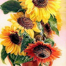 Схема вышивки «Подсолнухи»