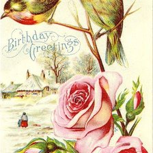 Схема вышивки «птицы и розы»