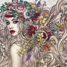 Схема вышивки «девушка»