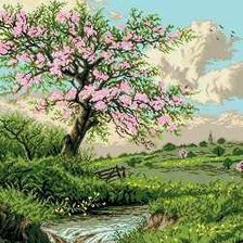 Схема вышивки «весна»