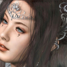 Схема вышивки «Девушка»