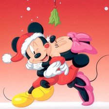 Схема вышивки «поцелуй под омелой»