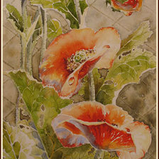 Схема вышивки «маки»