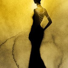 Схема вышивки «женский силуэт»