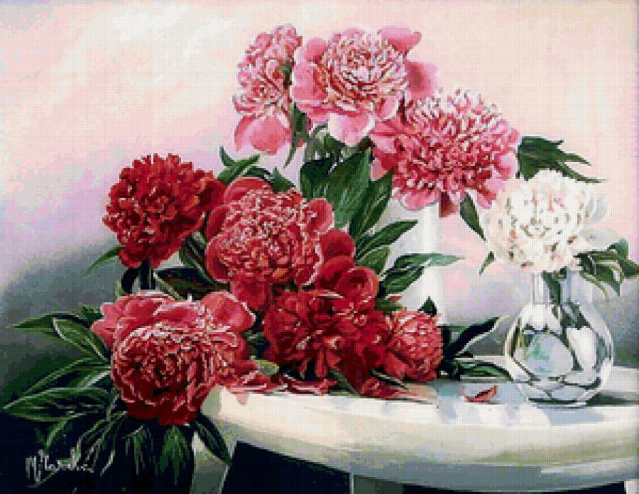 Пионы - чачева татьяна, живопись - предпросмотр