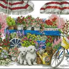 Схема вышивки «песики»