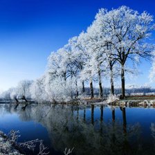 Схема вышивки «зимняя картинка»