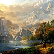 Схема вышивки «пейзаж»