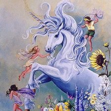 Схема вышивки «единорог»