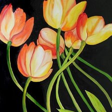 Схема вышивки «тюльпаны»