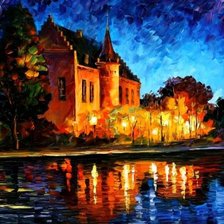 Схема вышивки «Яркие краски ночного города»