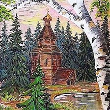 Схема вышивки «Теремок в лесу»