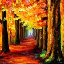 Схема вышивки «Желтая парковая дорожка»