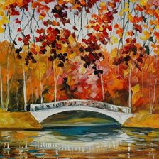 Схема вышивки «Осенний мостик»