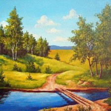 Схема вышивки «Пейзаж»