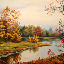 Схема вышивки «Осенний пейзаж»