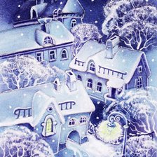 Схема вышивки «Зимний вечер»