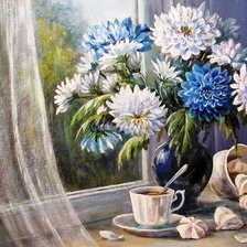 Схема вышивки «Хризантемы»