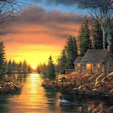 Схема вышивки «Закат»