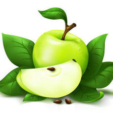 Схема вышивки «Зелёное яблоко»