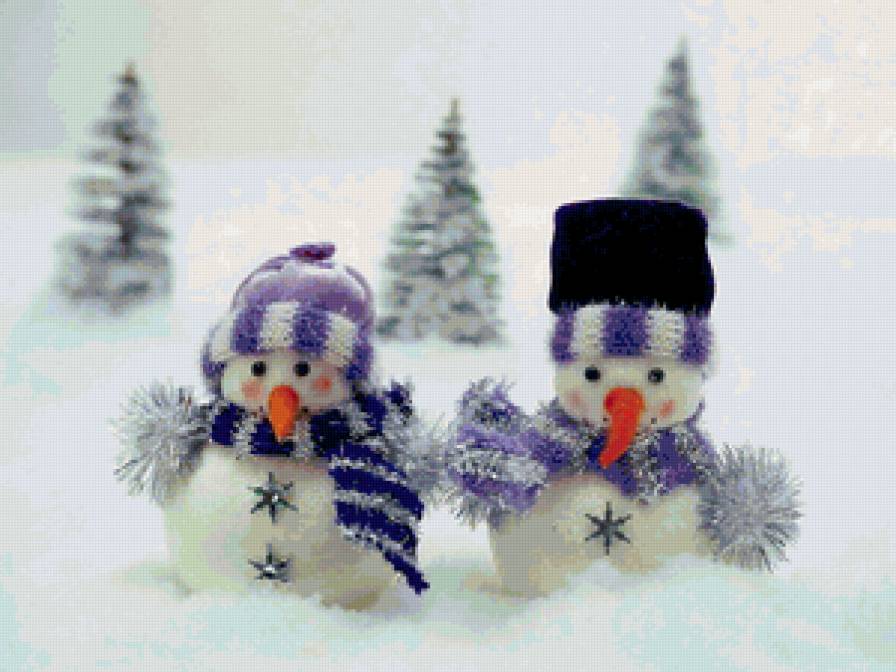 Снеговики - новый год, снеговик, зима - предпросмотр