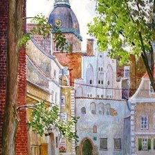 Схема вышивки «Рижская улочка»