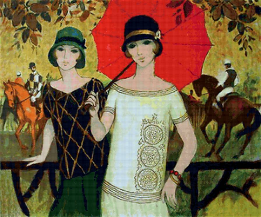 Ретро - живопись, женский образ - предпросмотр