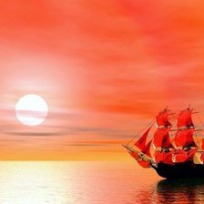 Схема вышивки «алый парус»